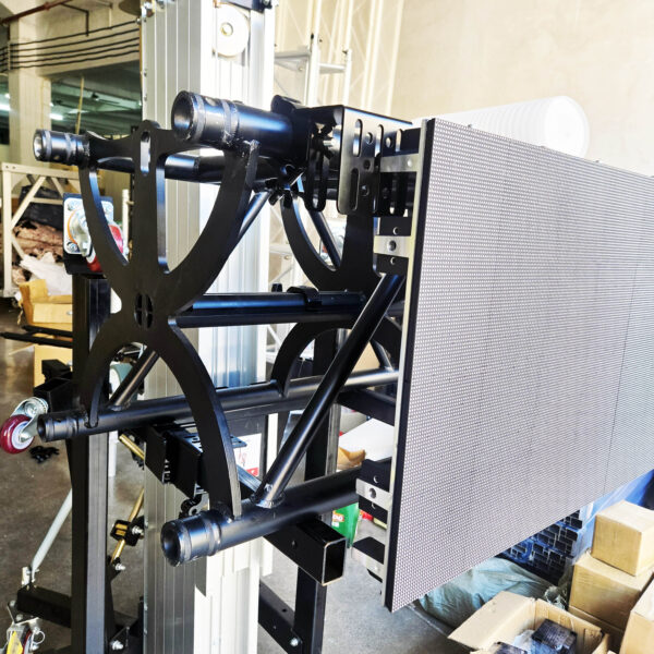 Quick lock clamp with LED screen panel hanging bracket