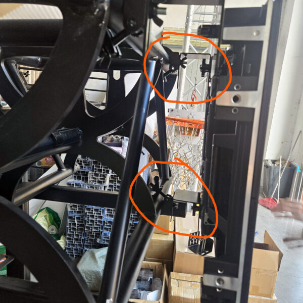 Quick lock clamp with LED screen panel hanging bracket