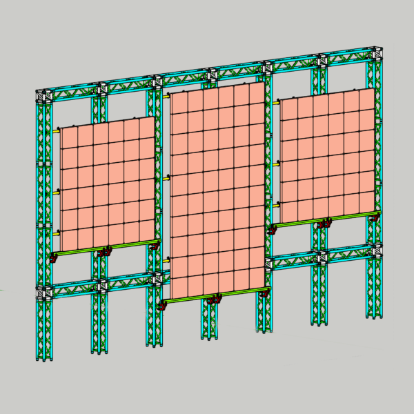 Screen holder for stacking LED panel