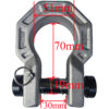 aluminum shackle 3/4 7075T6 alloy